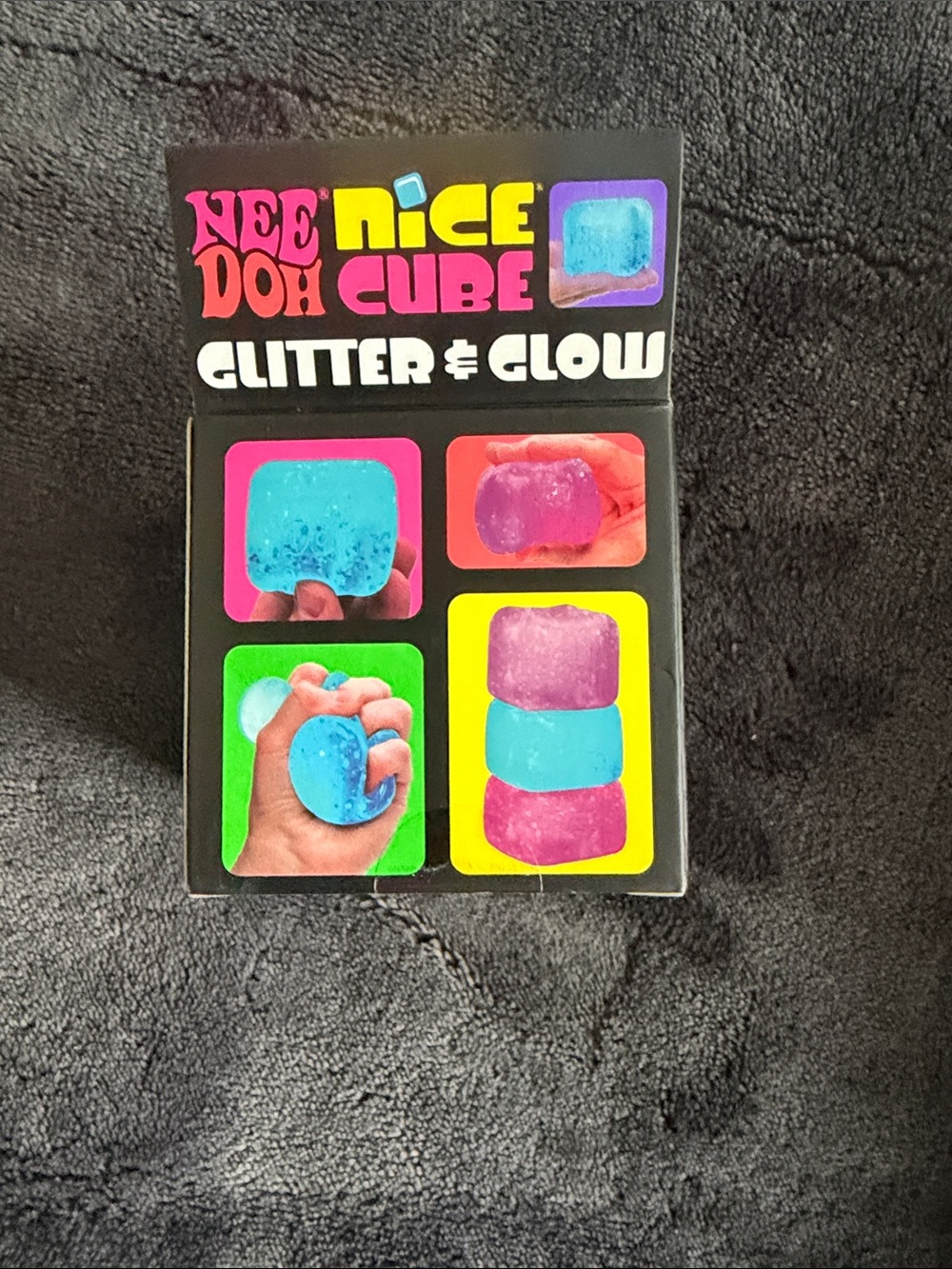 Neefoh Nice Cube Glitter & Glow - blue Super Solid Squish toy NIOP - Picture 4 of 8